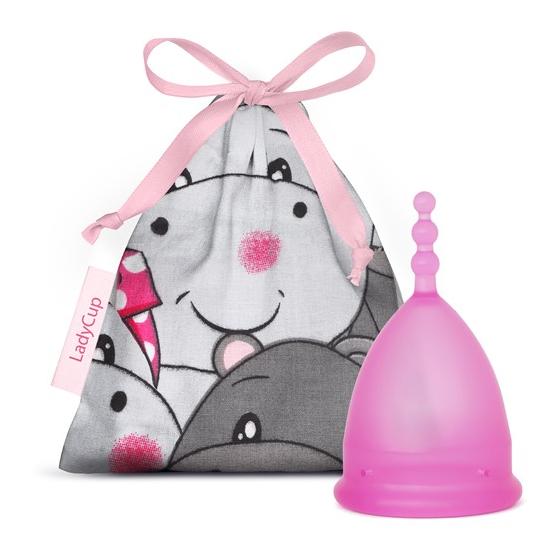 Menstruatiecup pinky hippo maat S