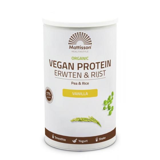 Vegan protein erwten & rijst vanille bio