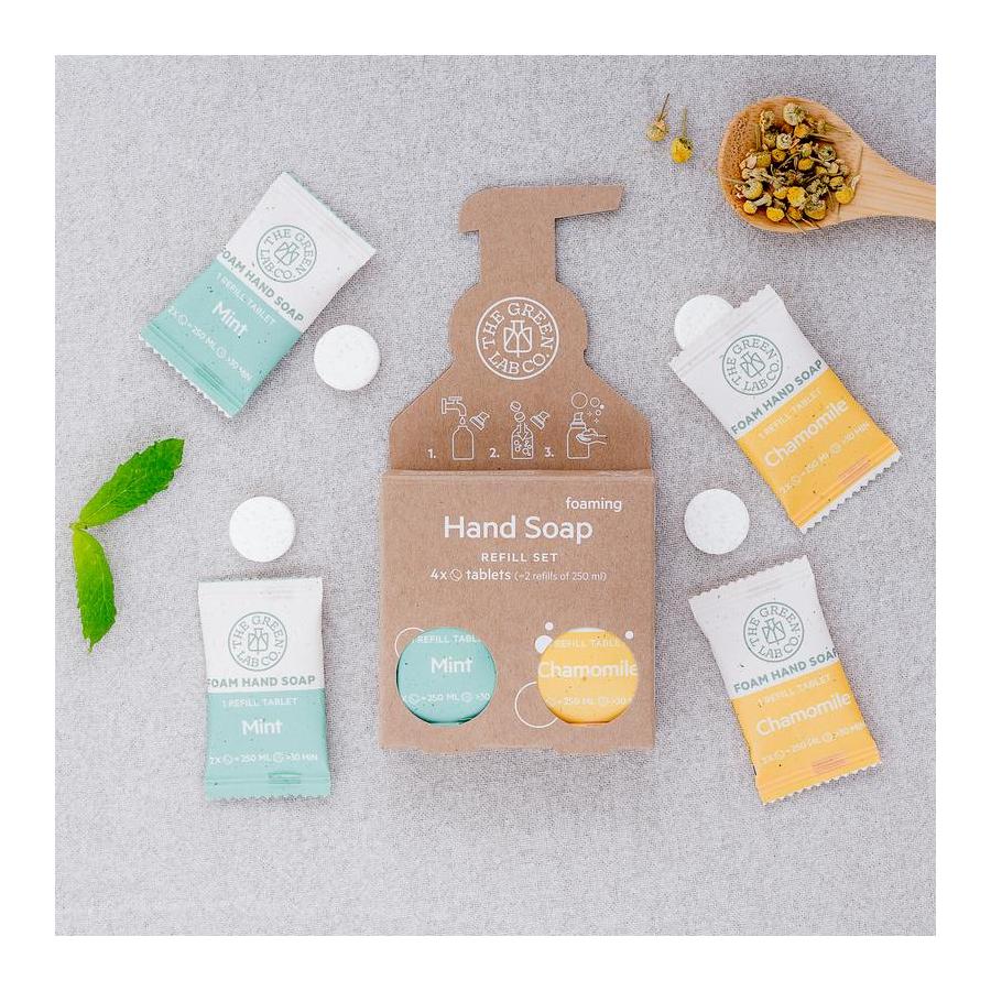 Handzeep navulset munt & kamille