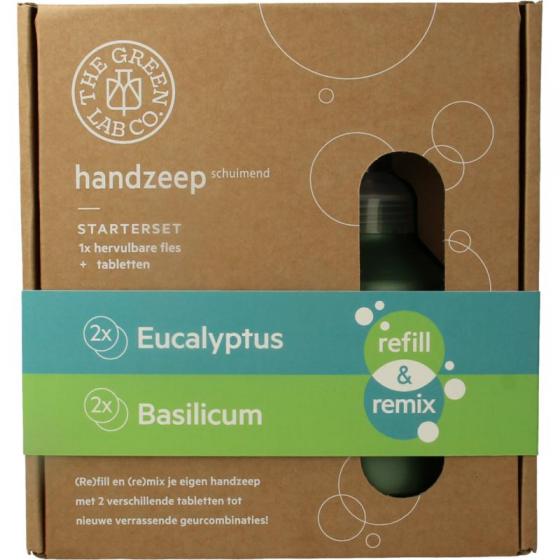 Handzeep premium starterset eucalyptus & basilicum