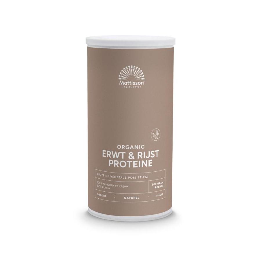 Vegan protein erwten & rijst naturel bio