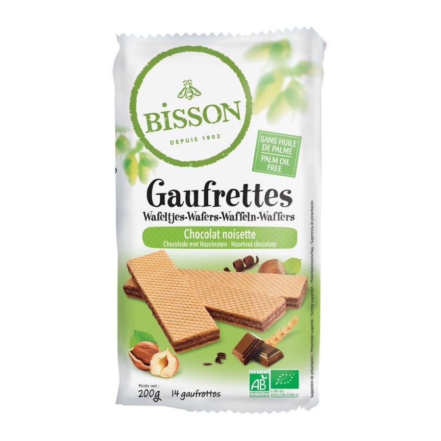 Wafels choco hazelnoot bio
