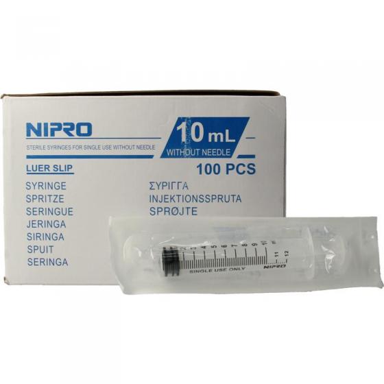 Injectiespuit luer 10ml 3-delig