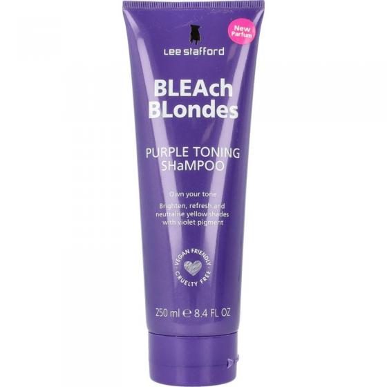 Bleach blondes purple toning shampoo