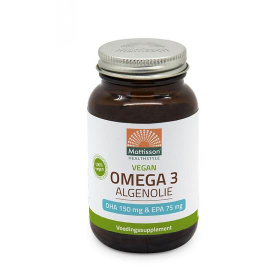 Vegan omega 3 algenolie DHA 150mg EPA 75mg