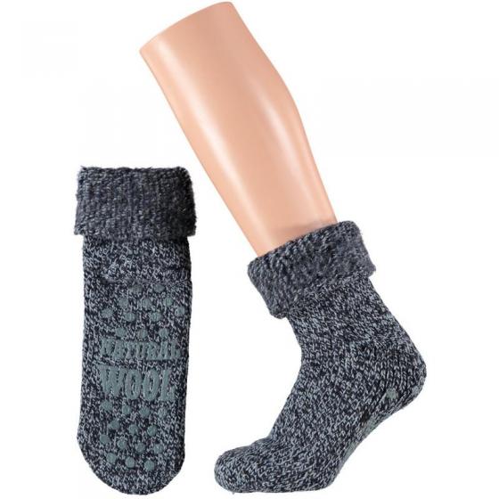 Slofsok anti slip unisex donker blauw maat 43-46