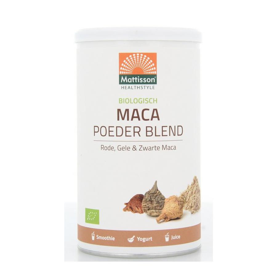 Maca poeder blend geel, rood & zwart bio