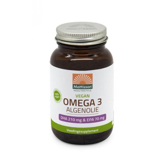 Vegan omega-3 algenolie DHA 210mg EPA 70mg