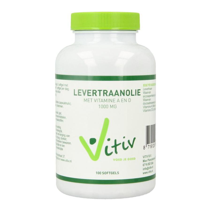 Levertraanolie 1000mg vitamine A D