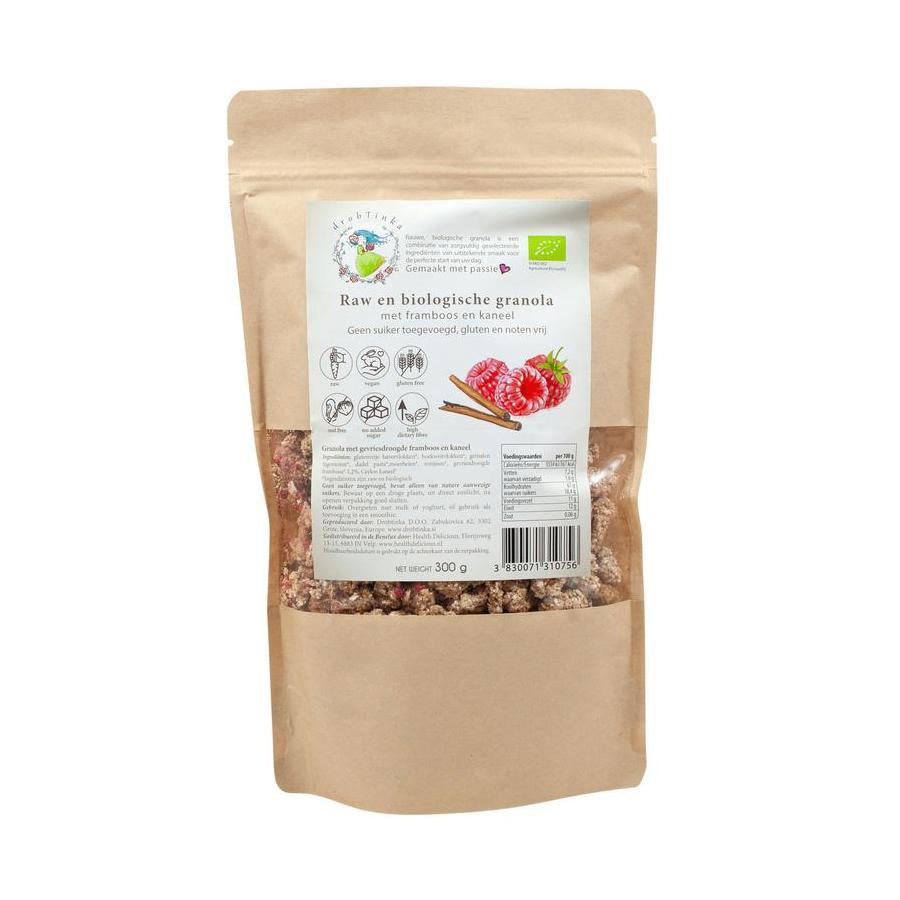 Tijgernoot granola framboos kaneel bio