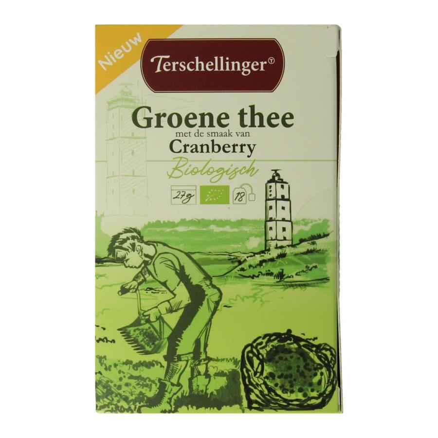 Groene thee cranberry bio