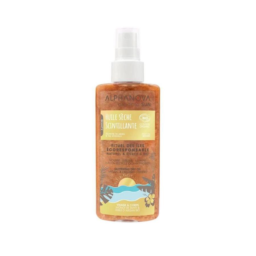 Sun dry oil spray glitter vegan