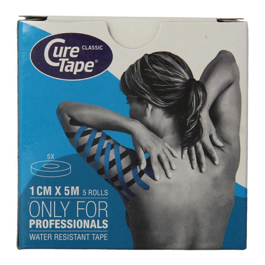 Kinesiotape blauw 1cm x 5m