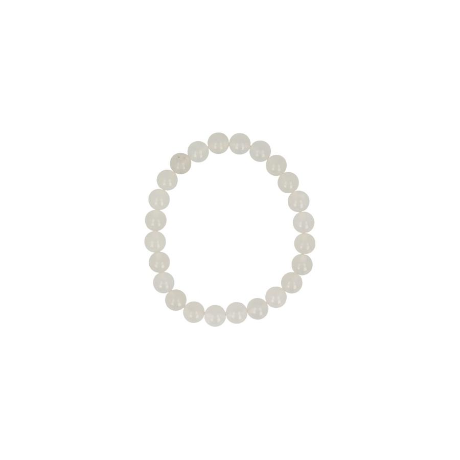 Kralenarmband jade wit 8mm