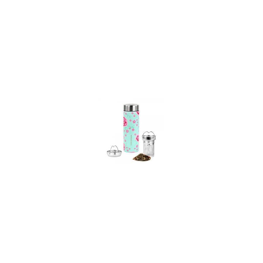 Drinkfles cherry blossom + theefilter iso 350ml
