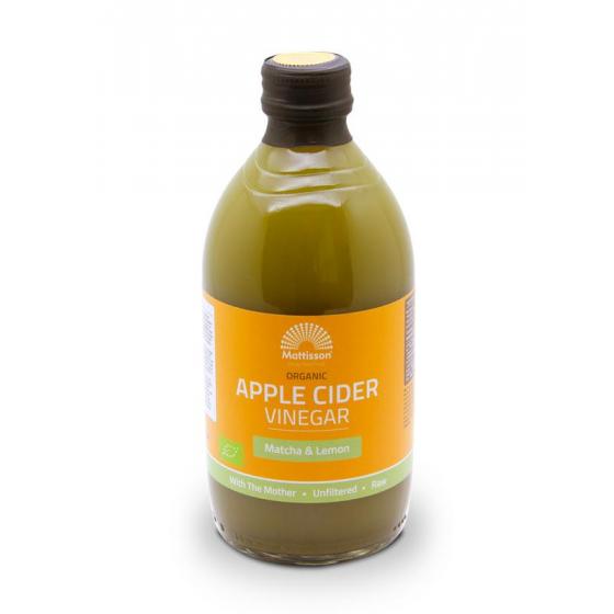 Organic apple cider vinegar matcha lemon bio