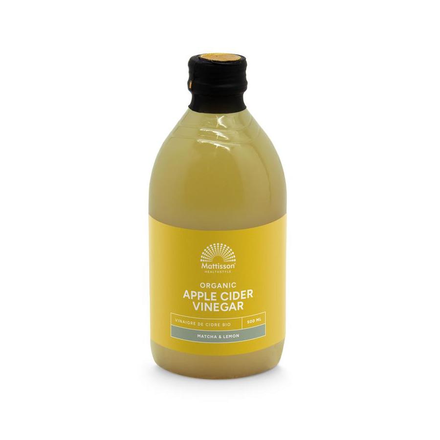 Organic apple cider vinegar matcha lemon bio