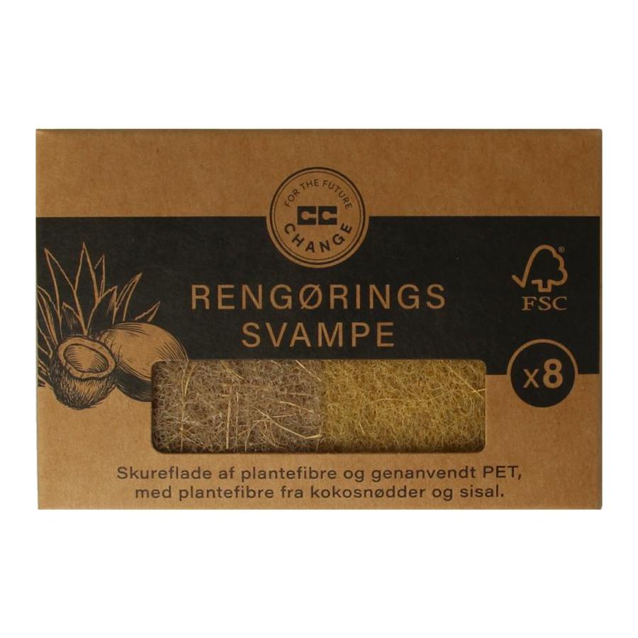 Kleine schuursponsjes plantenvezels uit kokosnoot