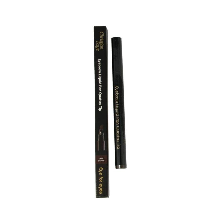 Eyebrow liquid pen quattro tip dark brown