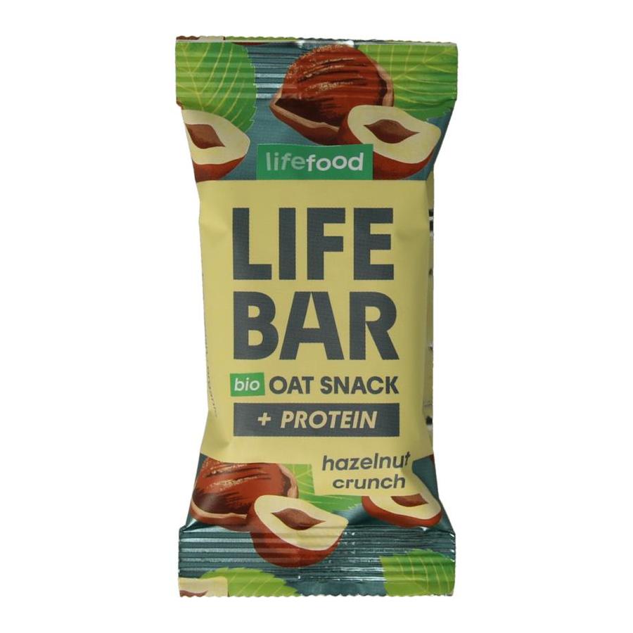 Lifebar oatsnack proteine hazelnoot crunch bio