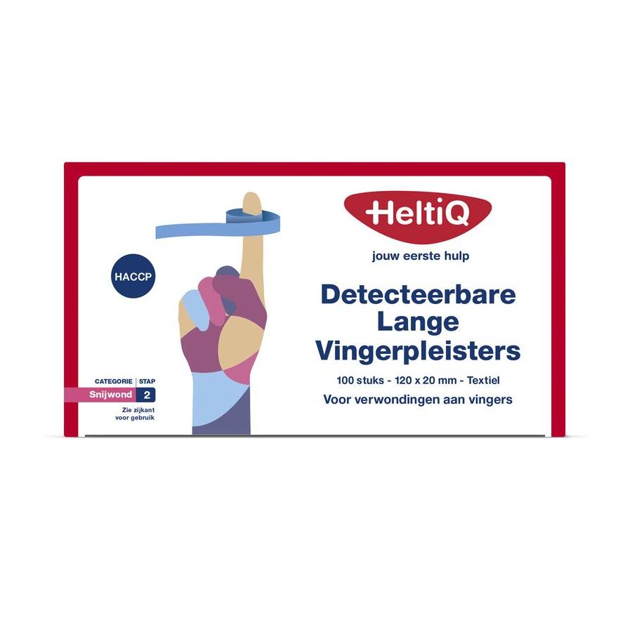Detect vingerpleister lang textiel 120 x 20mm