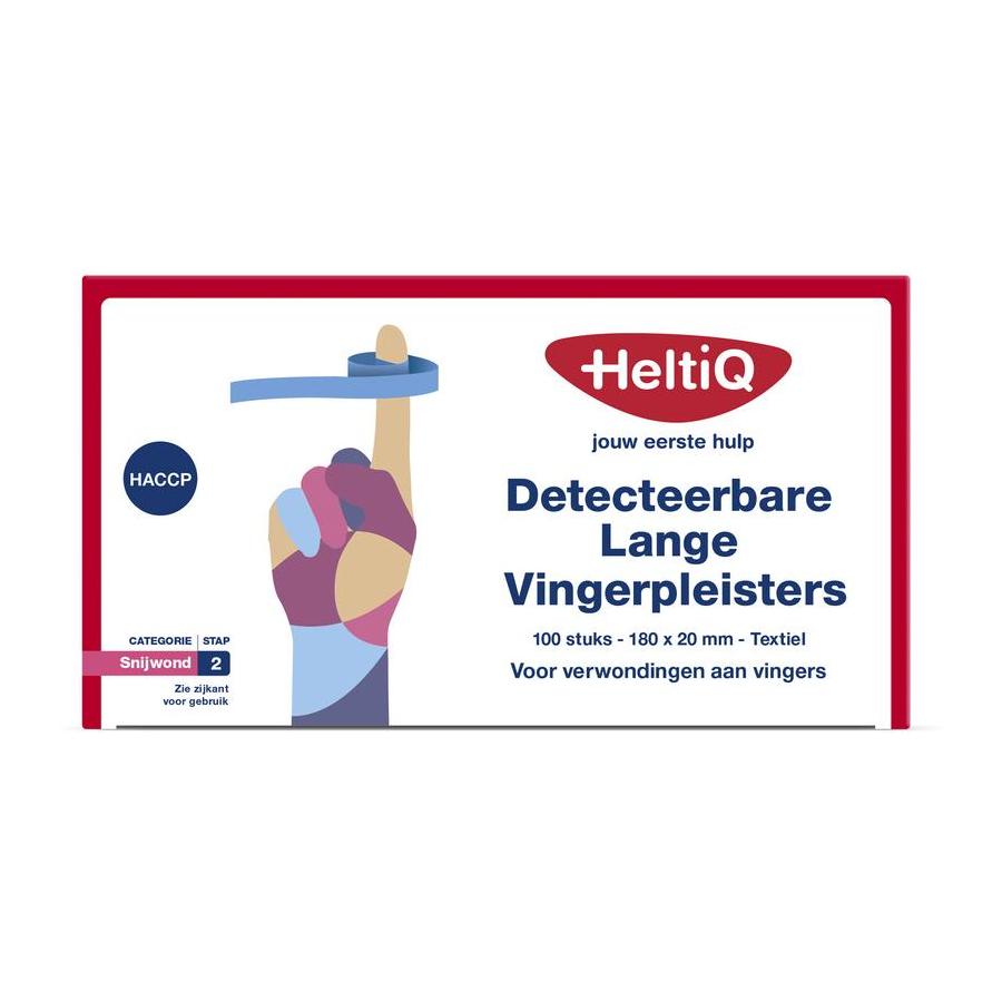 Detect vingerpleister lang textiel 180 x 20mm