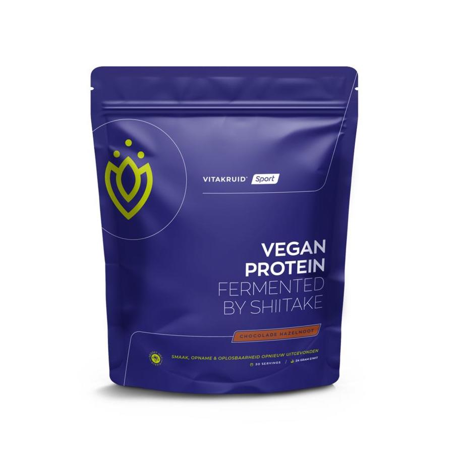 Vegan protein fermented by shiitake chocolade