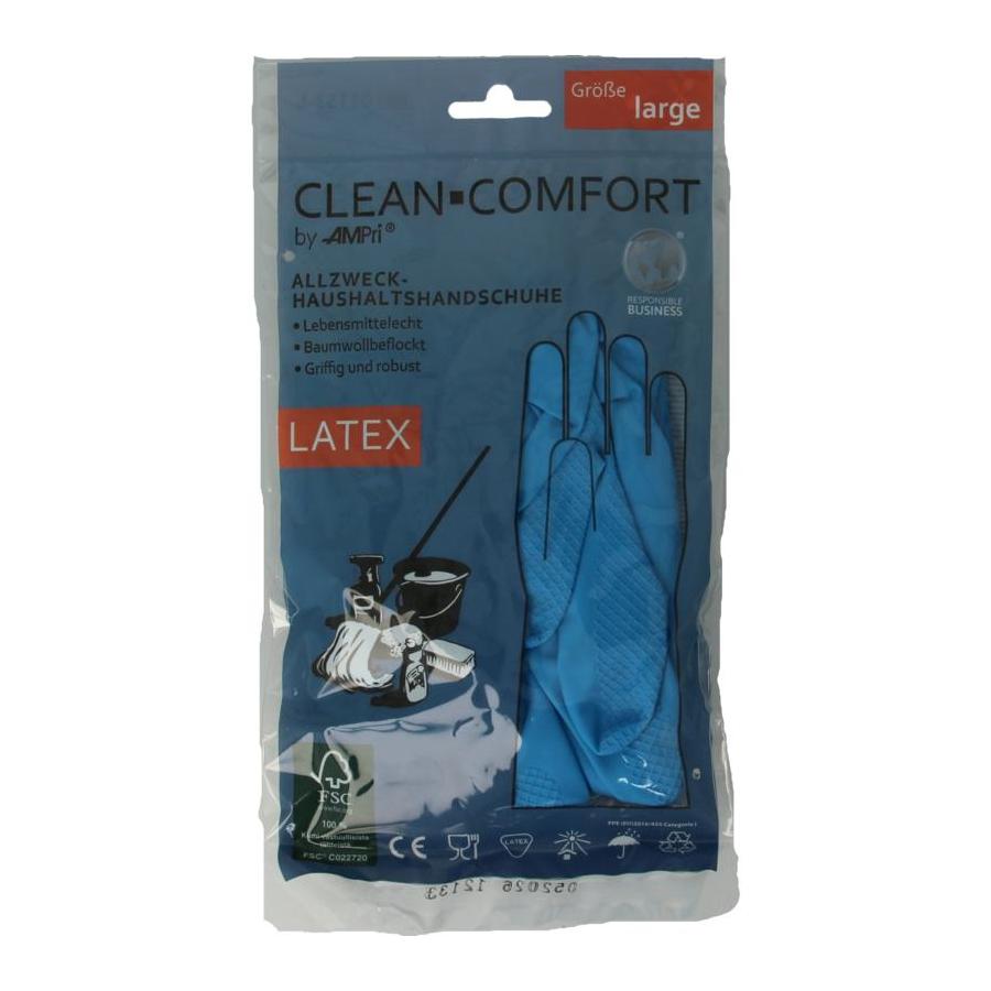 Huishoudhandschoen blauw maat L