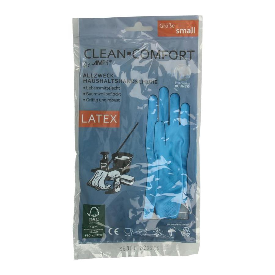 Huishoudhandschoen blauw maat S