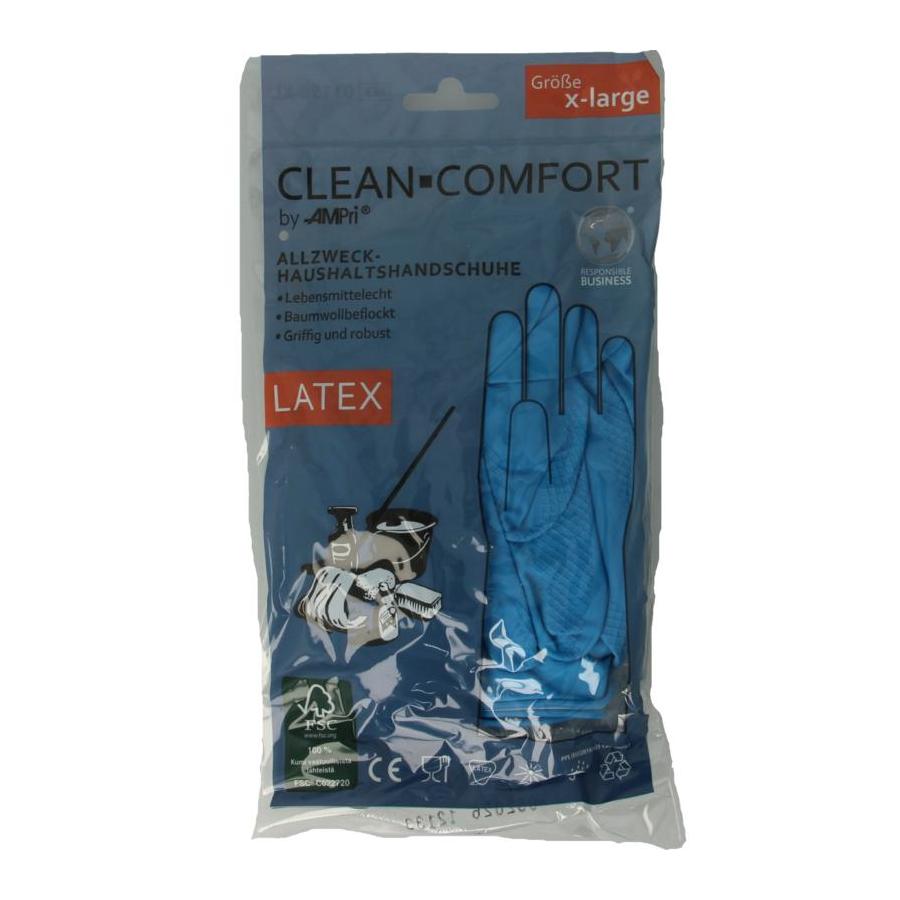 Huishoudhandschoen blauw maat XL