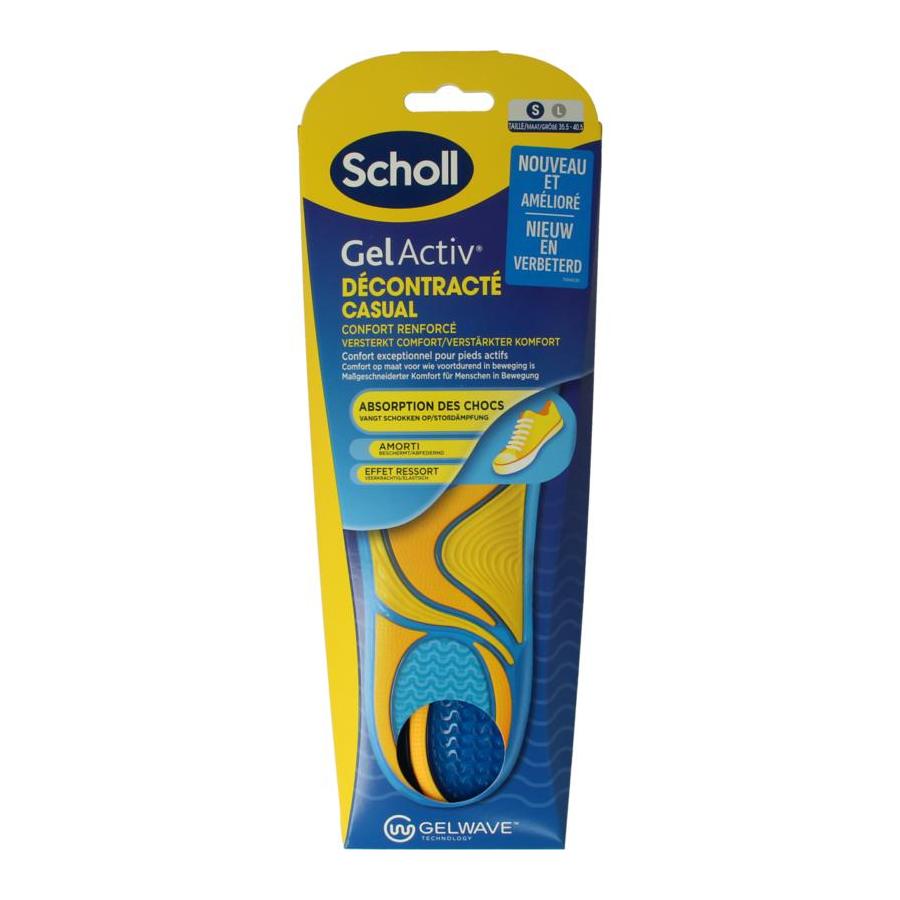 Casual gel activ inlegzolen maat S 35.5-40.5