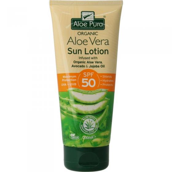 Aloe pura organic aloe vera zonnelotion SPF50