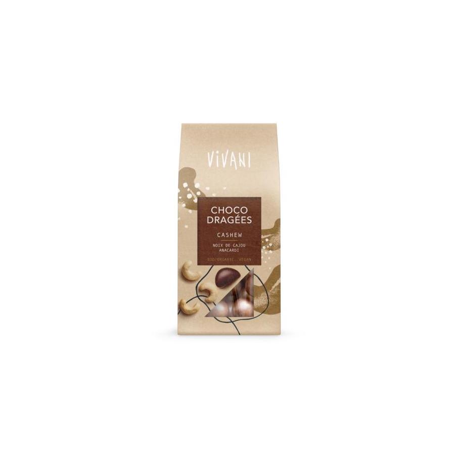 Vivani choco dragees cashew bio