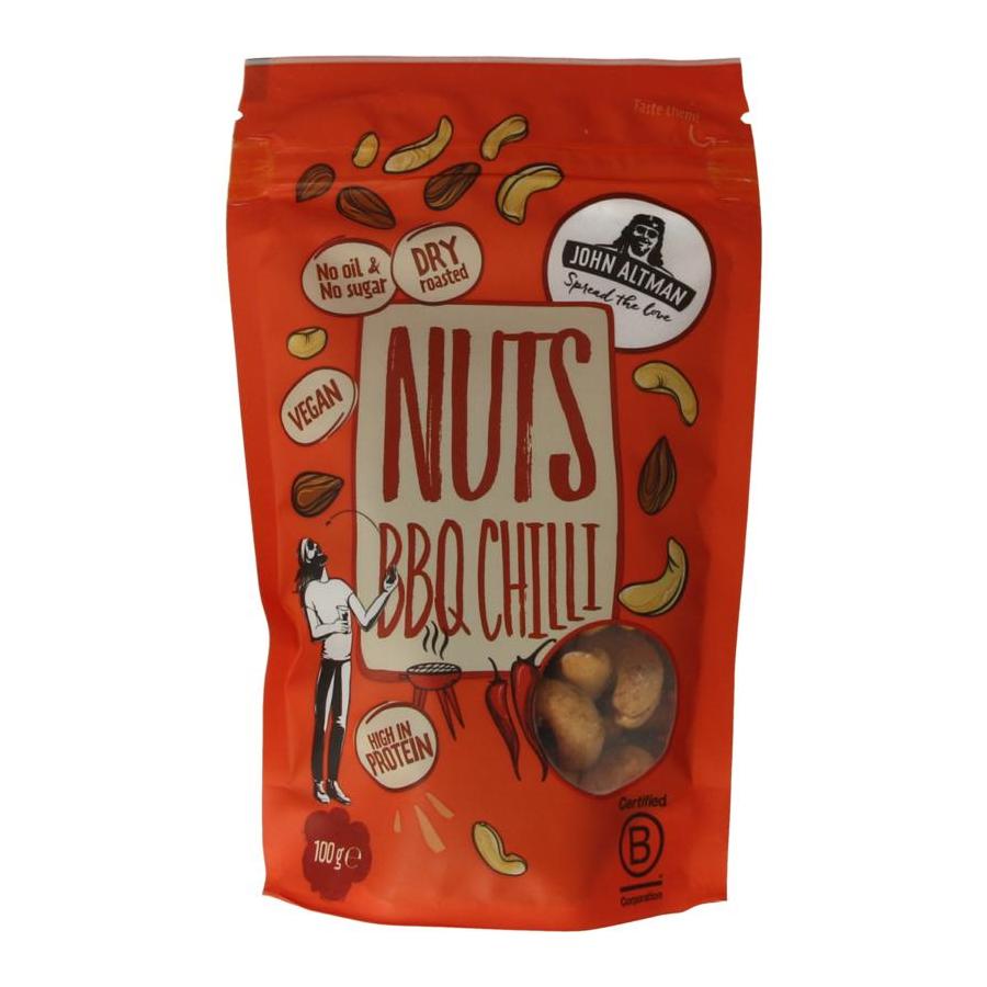 Mixed nuts dry roast bbq chili