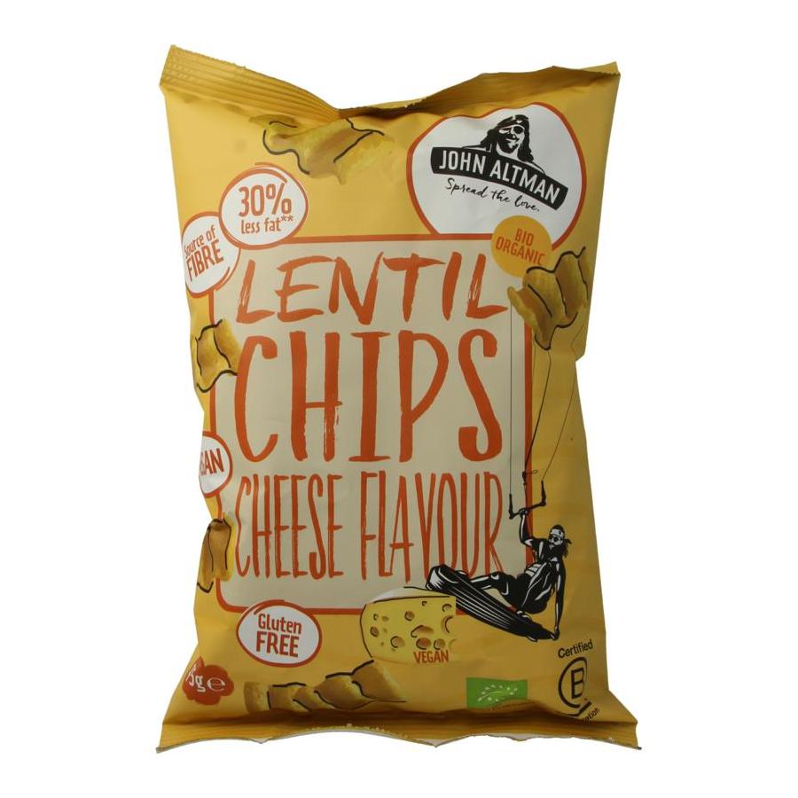 Lentil chips vegan cheese bio