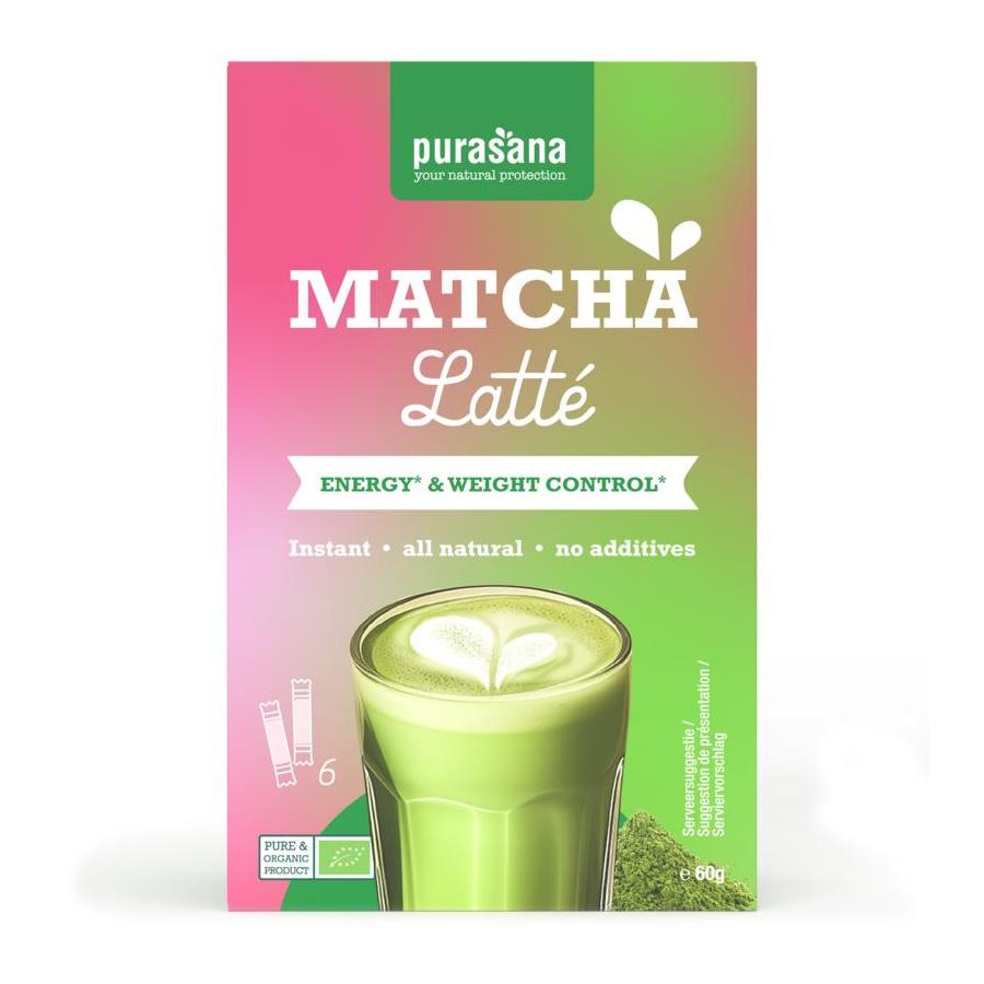 Purasana latte matcha 6x10g bio