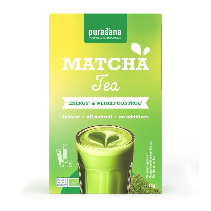 Purasan Matcha tea 6x2 gram bio