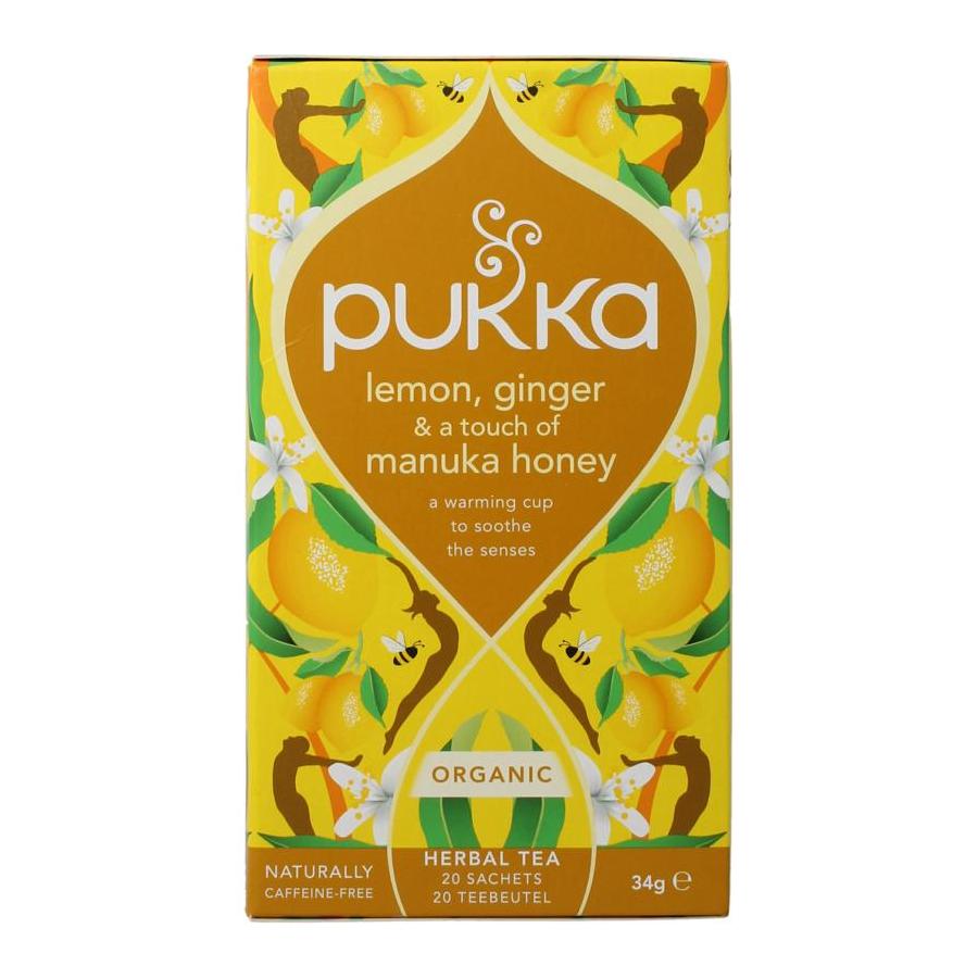 Pukka lemon ginger touch man hon bio