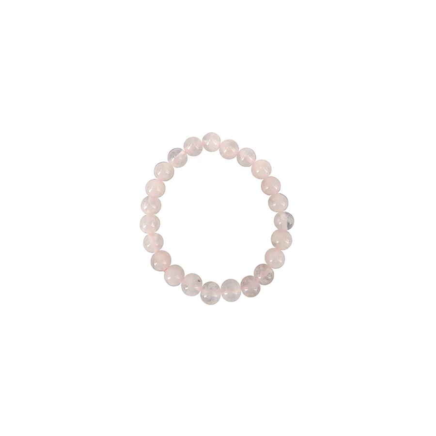 Kralenarmband roze kwarts 8mm
