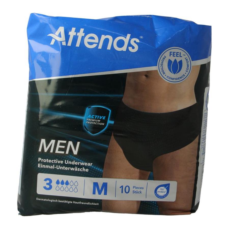 Attends Men discreet underwear zwart maat M Attends Men discreet underwear zwart maat M