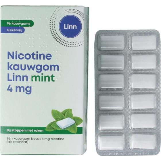 Linn nicotine kauwgom 4mg mint av