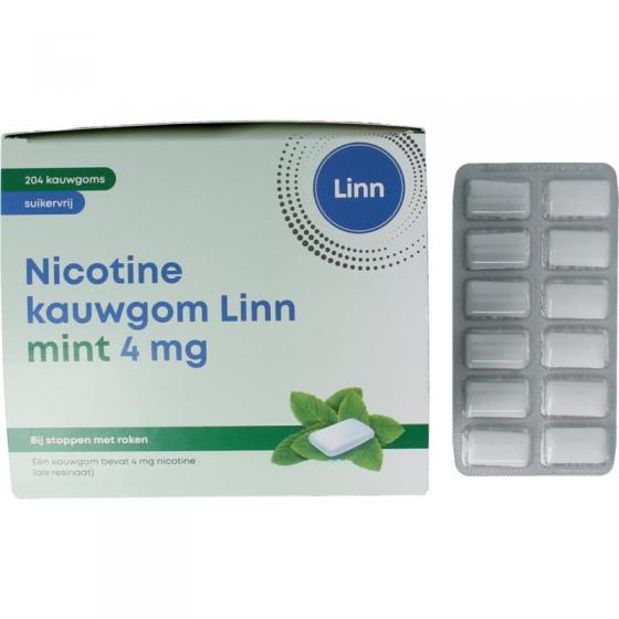 Linn nicotine kauwgom 4mg mint av