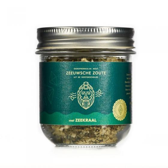 Zeeuwsche Zoute Zout met zeekraal glazen pot