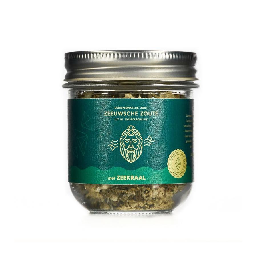 Zeeuwsche Zoute Zout met zeekraal glazen pot