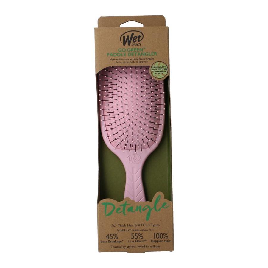 Wetbrush Go green paddle detangler pink