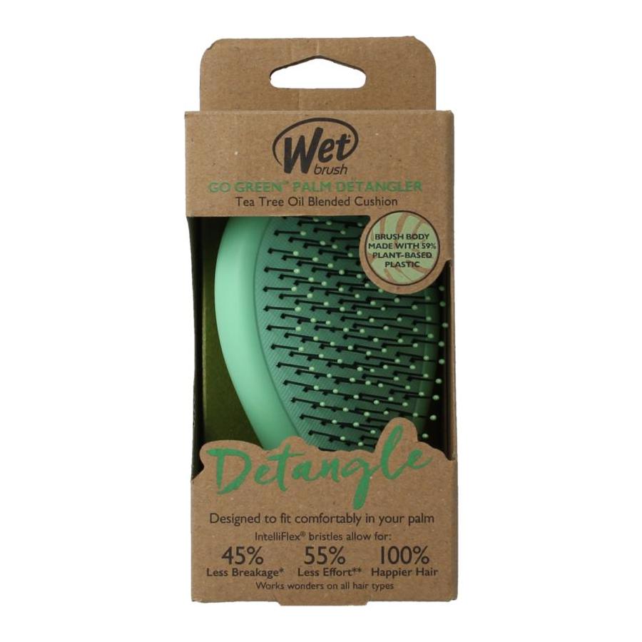 Wetbrush Go green palm detangler green tea tree oil