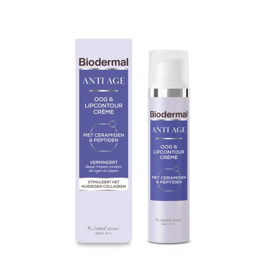 Biodermal Anti age oog- en lipcontour creme