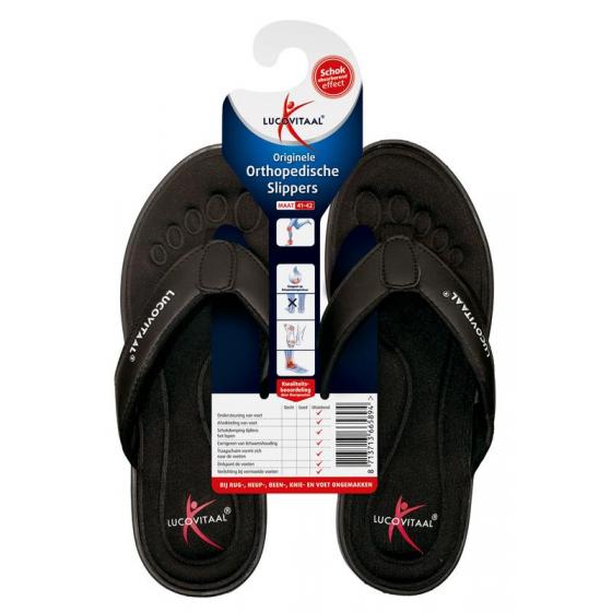 Lucovitaal slipper zwart 41-42