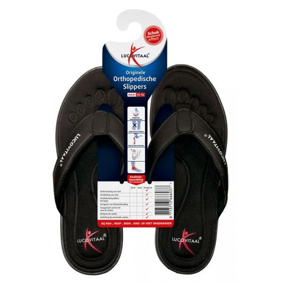 Lucovitaal slipper zwart 45-46