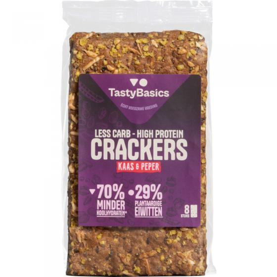Less carb-high protein crackers kaas peper